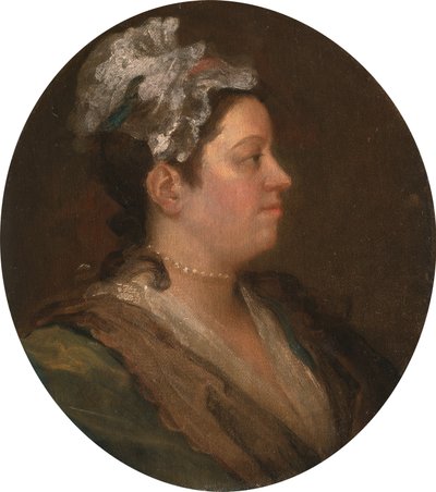 Mary Hogarth (1699-1741), c.1740 (pré-conversação) (ver 174877) de William Hogarth
