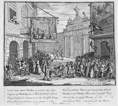 Máscaras e Óperas, Portão de Burlington, 1724 de William Hogarth