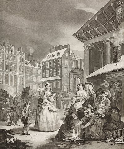 Bom dia. De: As quatro épocas do dia. 1738 de William Hogarth