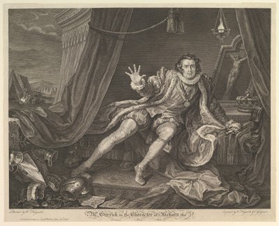 Sr. Garrick no Personagem de Richard III, 20 de junho de 1746. de William Hogarth
