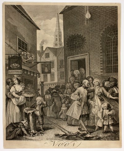 Meio-dia, prato dois de The Four Times of Day de William Hogarth