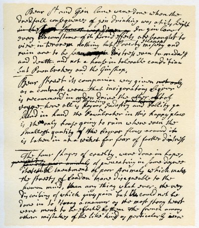 Notas de William Hogarth, c1751. de William Hogarth