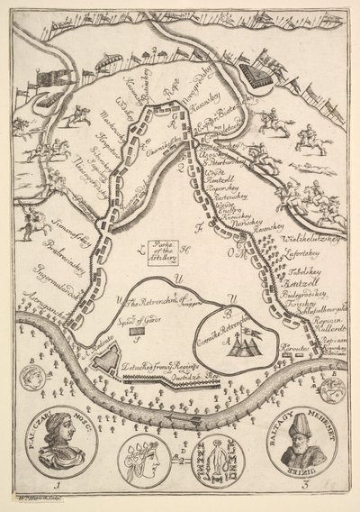 Parke do Artillary Aubry de La Mottrayes Viaja por toda a Europa, Ásia e int ..., 1723-24. de William Hogarth