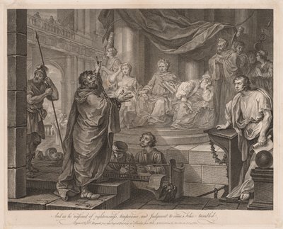 Paulo antes de Félix (Prato Grande) de William Hogarth