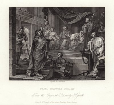 Paul antes de Felix de William Hogarth