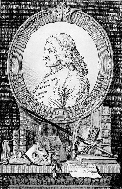 Retrato do romancista e dramaturgo Henry Fielding 1707-1754, 1762. de William Hogarth