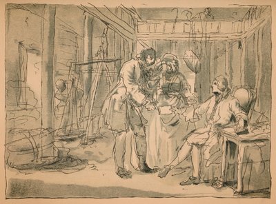 Esboço rejeitado para Indústria e Ociosidade, 1747 de William Hogarth