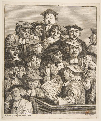 Estudiosos em uma palestra, 3 de março de 1736. de William Hogarth