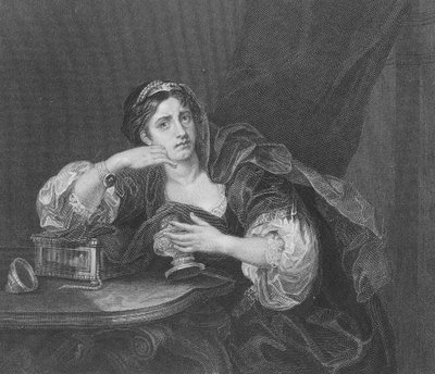 Sigismonda com o coração do marido, gravado por TW Shaw, de "The Works of Hogarth", publicado em 1833 (lito) de William Hogarth
