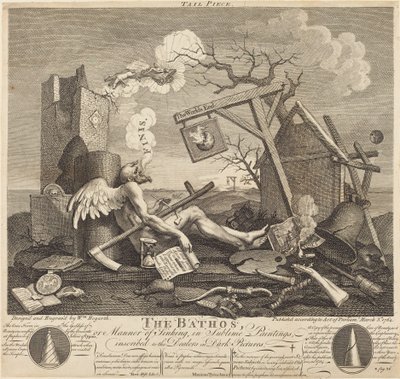 Tailpiece, ou The Bathos de William Hogarth
