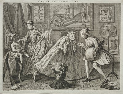 Gosto na alta vida, 1746. de William Hogarth