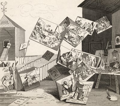 A Batalha das Imagens, de "The Works of Hogarth", publicada em 1833 de William Hogarth