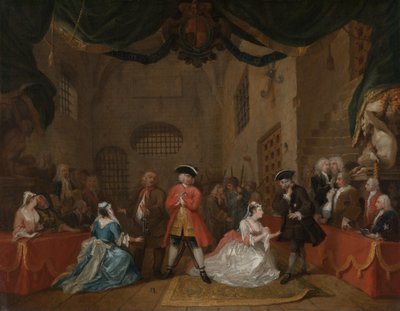 A Ópera do Mendigo, 1729. de William Hogarth