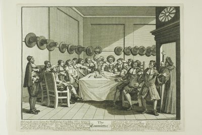 O Comité, placa dez de Hudibras de William Hogarth