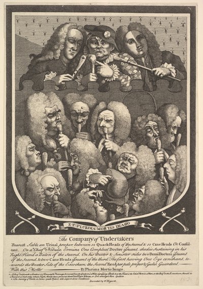 A Companhia dos Undertakers, após 1736. de William Hogarth