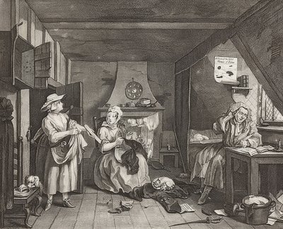 O poeta angustiado. 1736-40 de William Hogarth