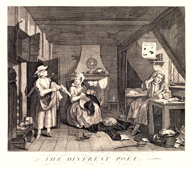 O poeta da distração, 1741 de William Hogarth