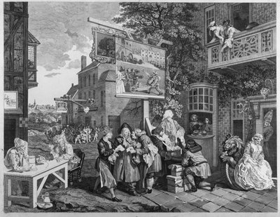 A Eleição II: Aposta por Votos, gravada por Charles Grignion (1717-1810) 1757 (ver também 1997) de William Hogarth