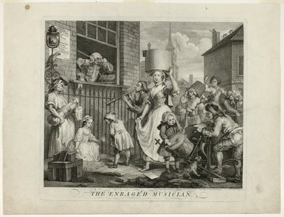 O Músico Enfurecido de William Hogarth