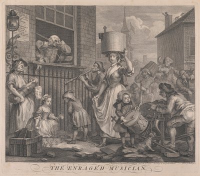 O músico enfurecido de William Hogarth