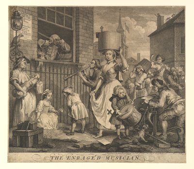 O músico enfurecido, 30 de novembro de 1741. de William Hogarth