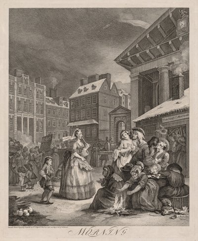 As quatro horas do dia, 1738. de William Hogarth