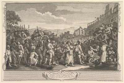 O Prentice Idle Executado na Tyburn Industry and Idleness, chapa 11, 30 de setembro de 1747. de William Hogarth