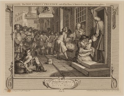 O diligente &39;Prentice fora de seu tempo, e casado com a filha de seu mestre de William Hogarth