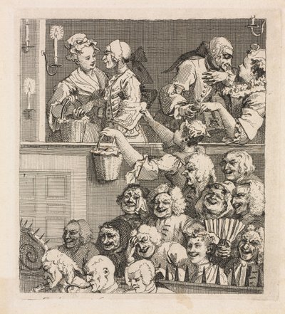 A platéia rindo, 1733. de William Hogarth