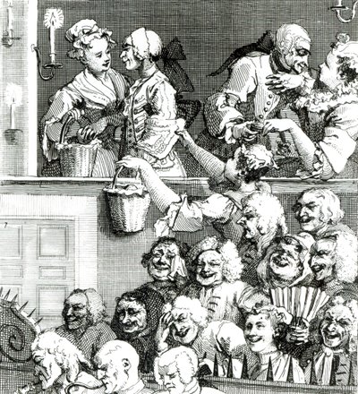 A platéia rindo, 1733 de William Hogarth