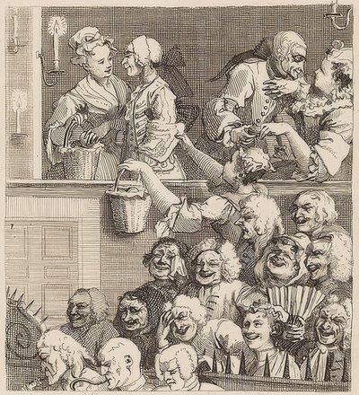 A platéia rindo. 1733 de William Hogarth