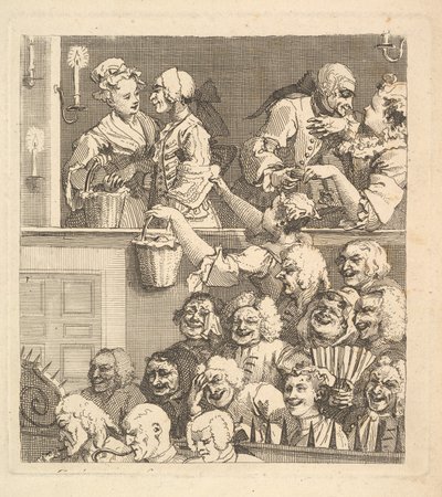 The Laughing Audience, dezembro de 1733. de William Hogarth