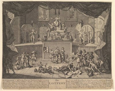 Loteria, depois de 1724. de William Hogarth