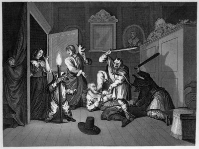 A aventura do mascarada de William Hogarth