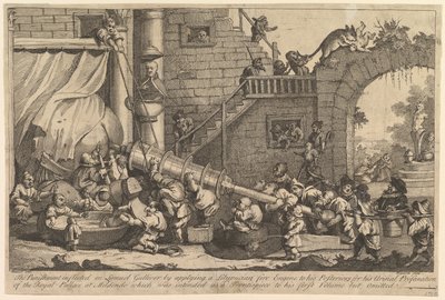 A punição infligida a Lemuel Gulliver, dezembro de 1726. de William Hogarth