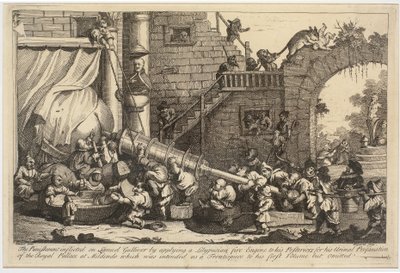 O Castigo infligido a Lemuel Gulliver de William Hogarth