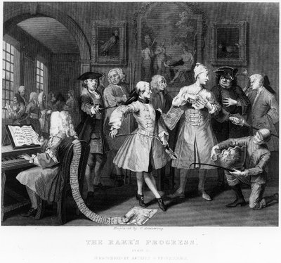 Rake&39;s Levee, prato II, de &39;A Rake&39;s Progress&39; de William Hogarth