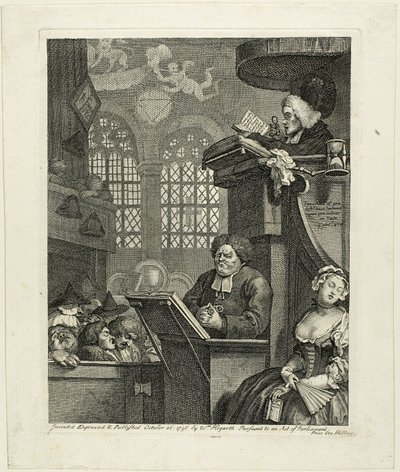 A Congregação Adormecida de William Hogarth