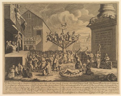 Esquema do Mar do Sul, 1722. de William Hogarth