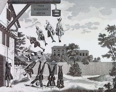 A Casa de Pesagem (gravidade absoluta) de William Hogarth de William Hogarth