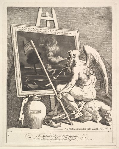 Tempo fumando uma foto, ca. 1761 de William Hogarth
