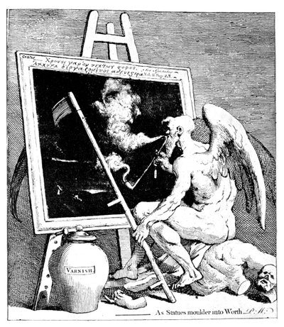 Tempo fumando uma foto, 1761 de William Hogarth