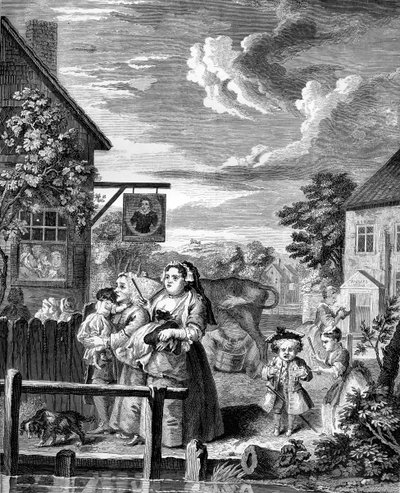 Times of the Day - Noite de William Hogarth de William Hogarth