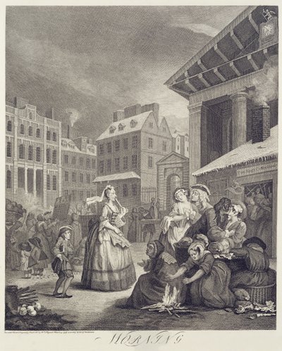 Horas do dia: Manhã (gravação) de William Hogarth