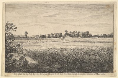 Vista da casa de Ranbys, 1 de maio de 1781. de William Hogarth