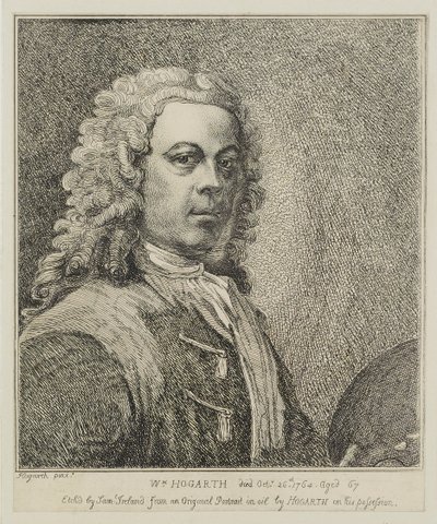 William Hogarth, gravado por Samuel Ireland (d.1800), c.1786 de William Hogarth