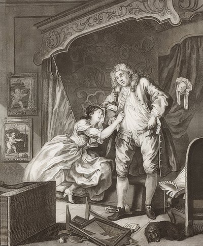 Episódio em duas partes: Antes e Depois. Folha 2: Depois - Depois. 1736 de William Hogarth