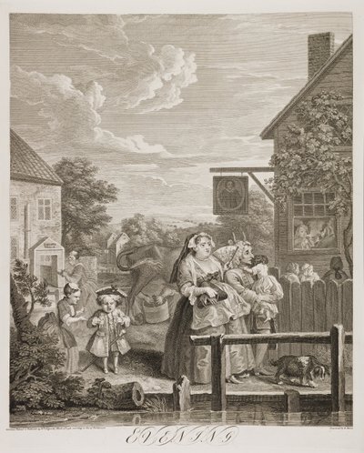 en: Quatro momentos do dia: Noite de William Hogarth