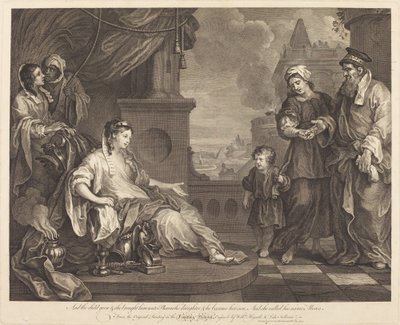 Moisés Levado à Filha do Faraó de William Hogarth and Luke Sullivan