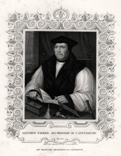 Matthew Parker, Arcebispo de Canterbury, século XIX de William Holl
